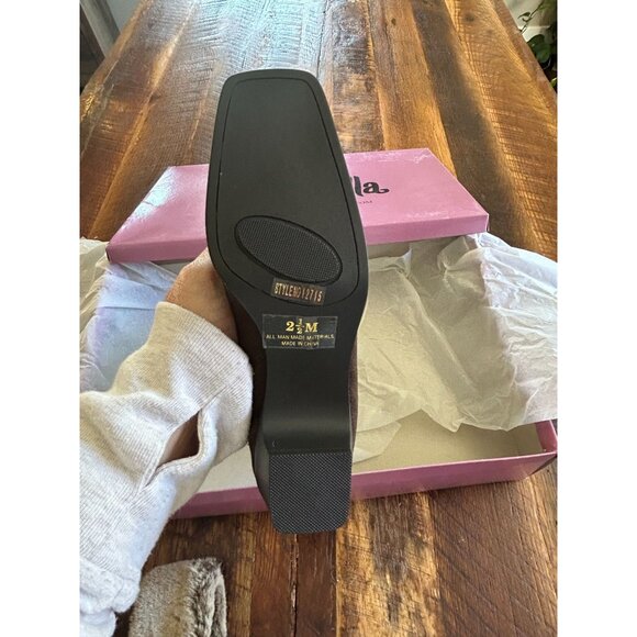 Cinderella Of Boston Brown Micro Suede Boots 2.5M Faux Fur Trim & Box - Picture 11 of 14